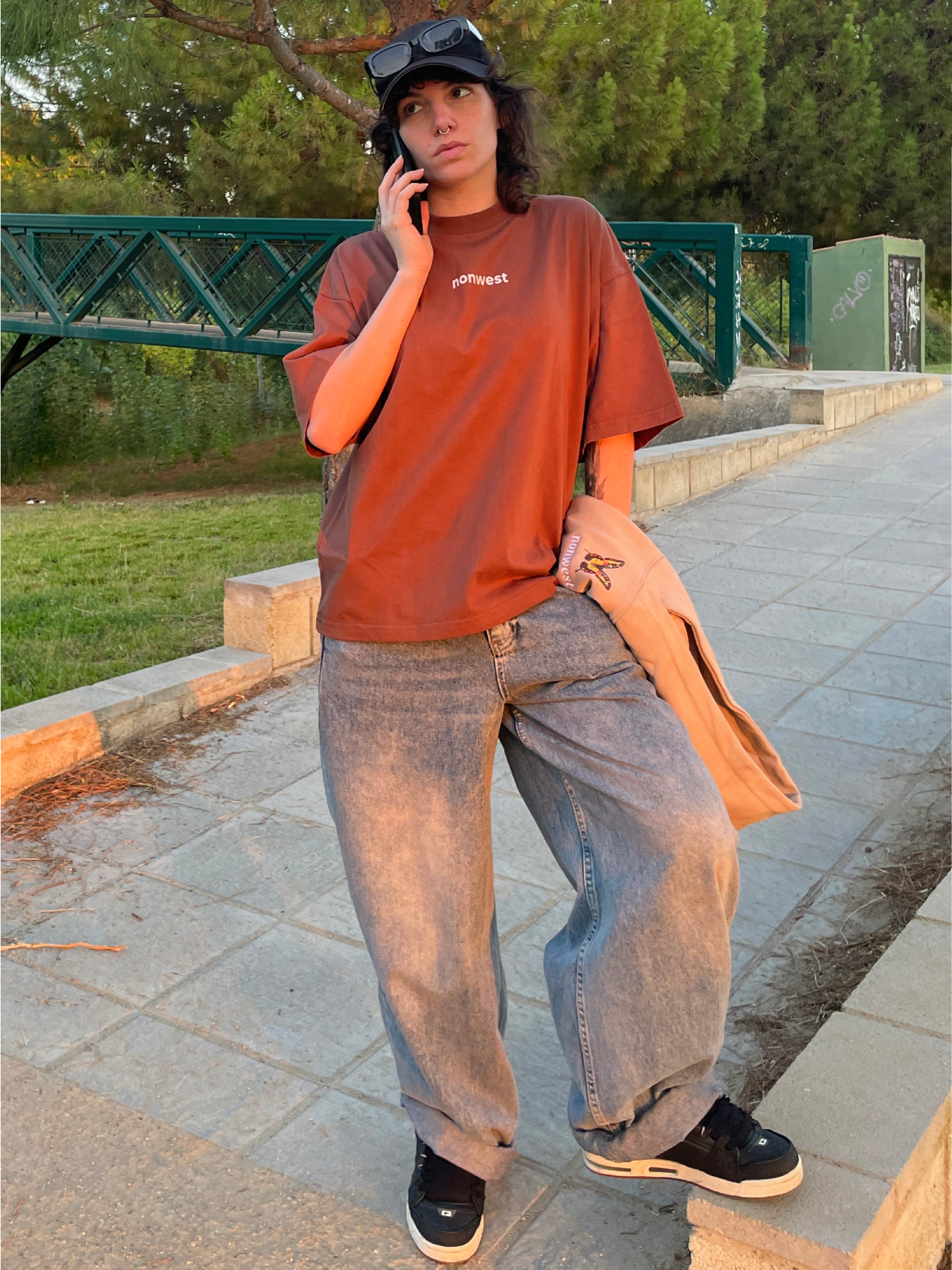 Camiseta Oversized Coffee Marrón