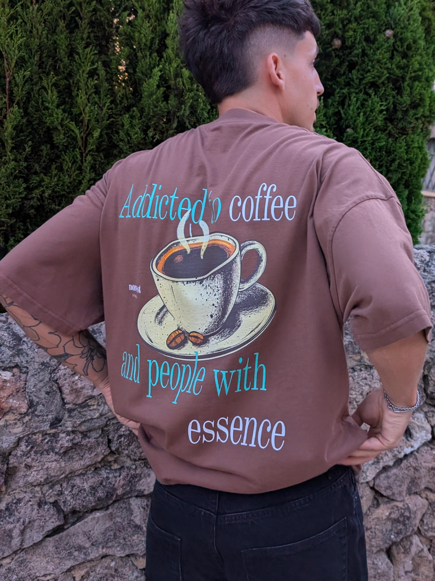 Camiseta Oversized Coffee Marrón