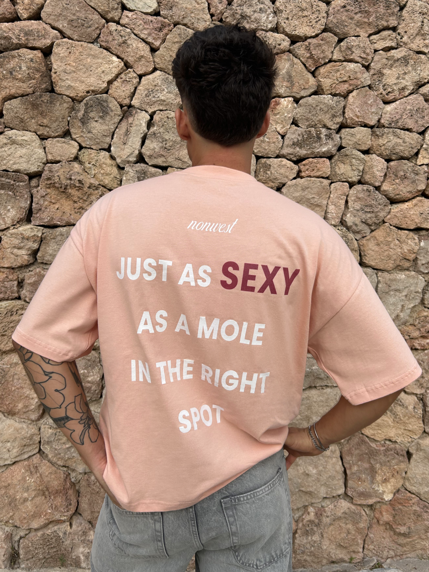 Camiseta Oversized Sexy Rosa Arcilla