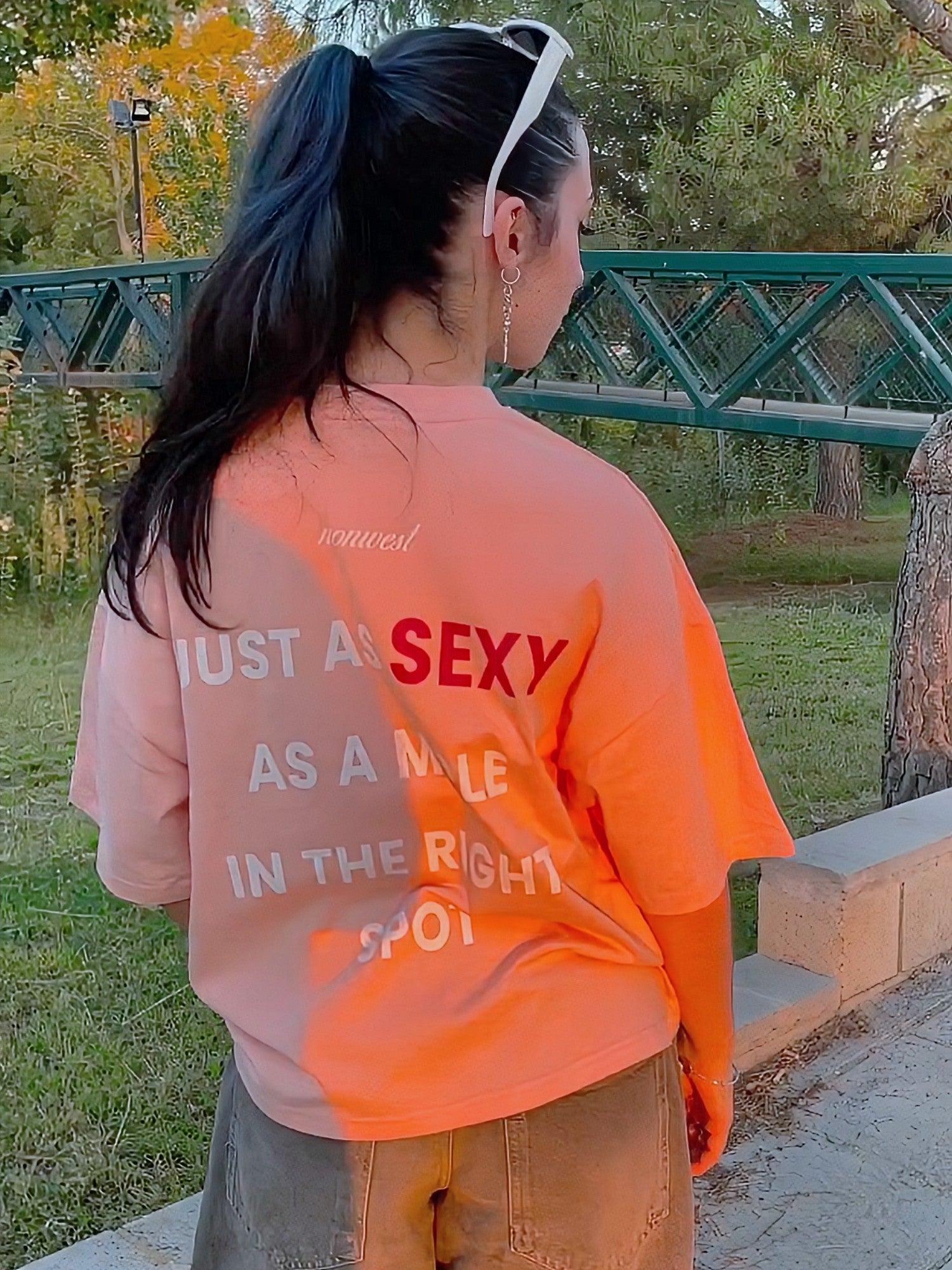 Camiseta Oversized Sexy Rosa Arcilla