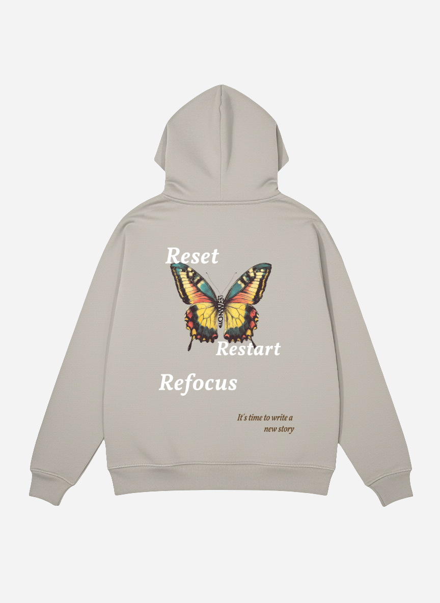 Hoodie Butterfly Taupe
